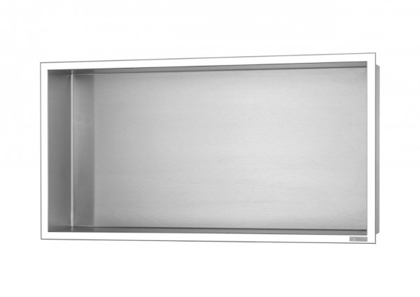 ESS Contaier BOX 10 Edelstahl gebürstet Rahmen Poliert, 60x30x10cm