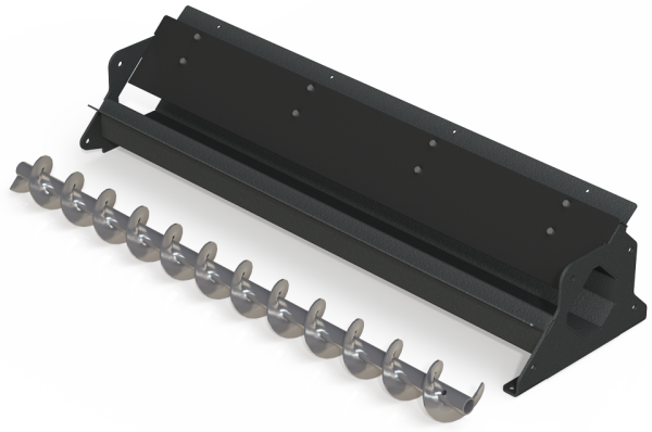 Pelletsaustragschnecke L=1,5m mit Fuss offener Trog fuer Pelletslagerraum