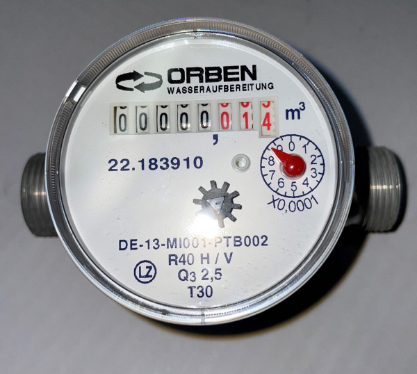 ORBEN Kaltwasserzähler für Serastil 3/4" Uno, Duo oder Quattro
