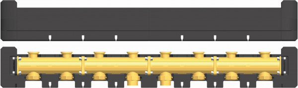 PAW Modulverteiler DN 25 4-fach F 1" x 1" IG isoliert