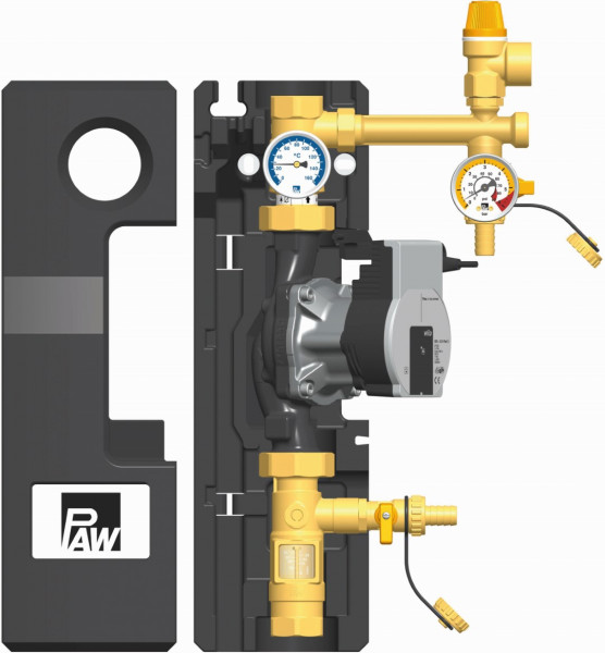 PAW SolarBloC maxi Basic 1-Strang Flowmeter Wilo Para ST 25/8