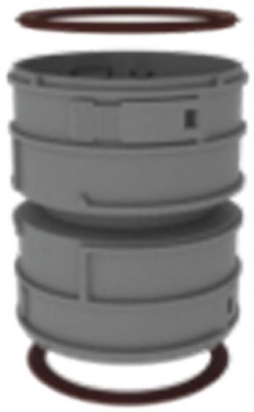 INTERDOMO PP Flexrohrkupplung DN 80, starr auf flex