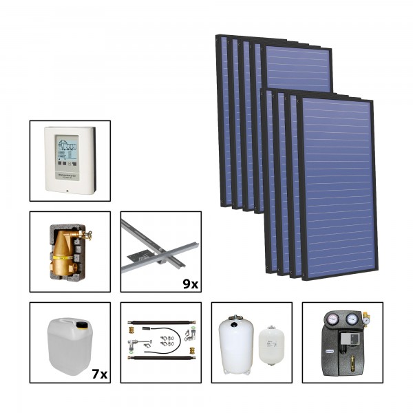 Solarbayer Plus AL Solarpaket 9 - Ziegel Fläche m2: Brutto 25,74 / Apertur 24,23