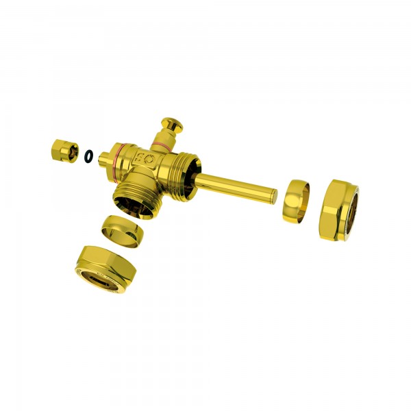 Klemmring-Fühler-Anschluss T-Stück 22mm mit Fühlertauchhülse 6mm