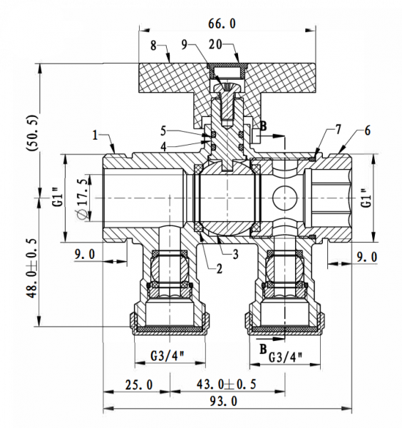 LK Armatur LK 321 Befüllungsventil Solar G1 x G3/4 Kvs 17,0
