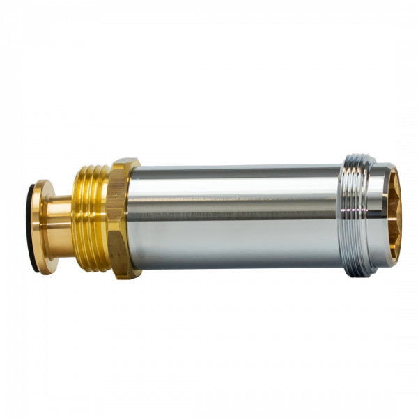 DELTAMESS Mantelrohr 1, verlängert um 30 mm, inkl. Wandabdeckrosette, Chrom