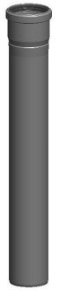 Rohr starr, 955 mm, DN 60 für Abgasleitung Atec