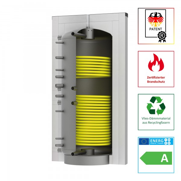 Solarbayer Schichtleit-Pufferspeicher SLS-500-2S-Plus, patentiertes SLS-System