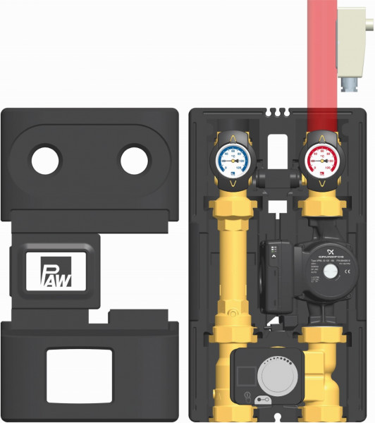 PAW HeatBloC K33R DN 32 3 Weg H-Misch m Bypass Regler PKR6 GF UPML 32-105 AUTO