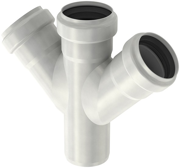 ACO Doppelabzweig PIPE ES 1.4404, 45Grad DN 150