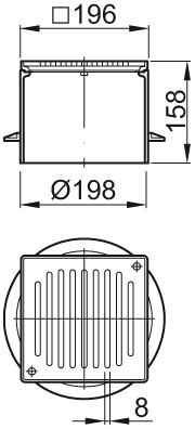 ACO Aufsatzstück MEKU K 3, verschraubt