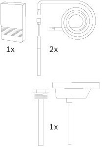 Junkers Bosch Fühlerset 3 f Kunststoffrohr u Stahlrohr Installat