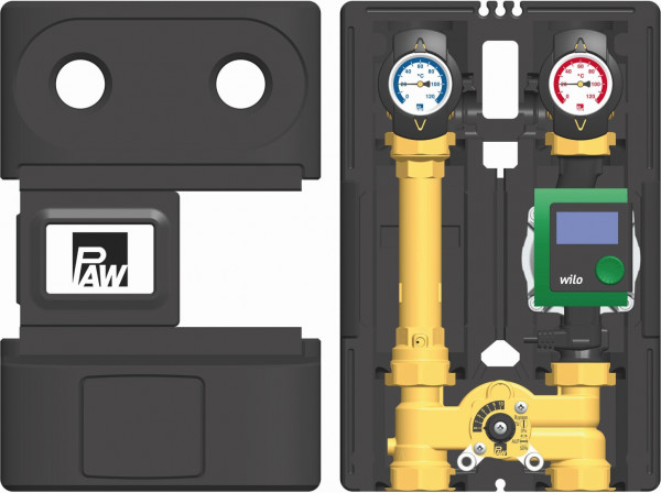 PAW HeatBloC K34 DN 25 3-Wege H-Mischer mit Bypass Wilo Stratos PICO 25/1-6
