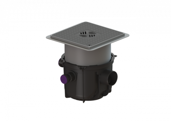 KESSEL Rückstaupumpanlage Pumpfix S DN 100, mit schwarzer Abdeckplatte