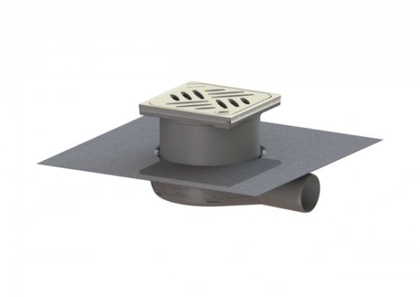 KESSEL Bodenablauf Der Ultraflache 54 DN 50, WaD, Designrost, L&L, Megastop