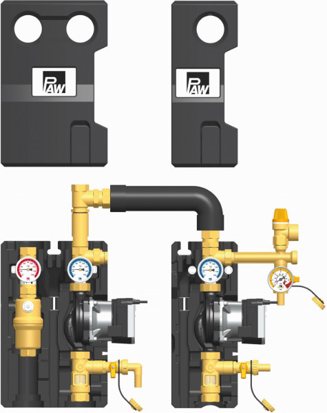 PAW SolarBloC midi Basic 3-Strang, 2x Flowmeter 2x Wilo Para ST 15/7