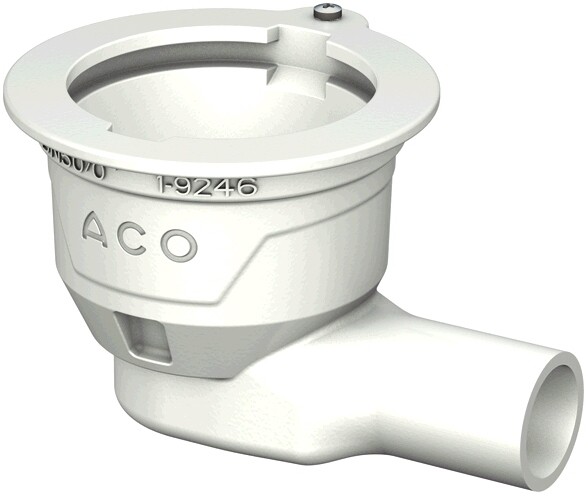 ACO Bodenablauf Passavant DN 50 GE mit Halterand weiß epoxiert