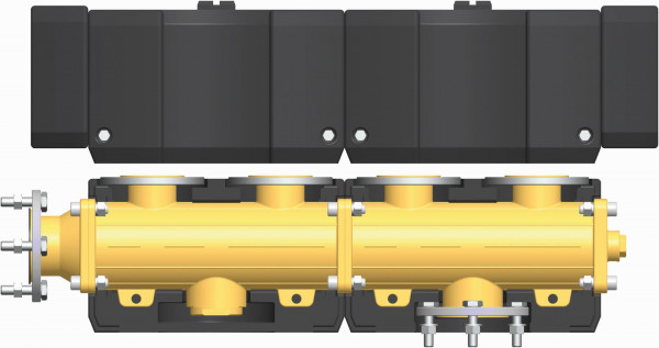 PAW Modulverteiler DN 40 2-fach F DN 40 PN 6 x F DN 50 PN 6